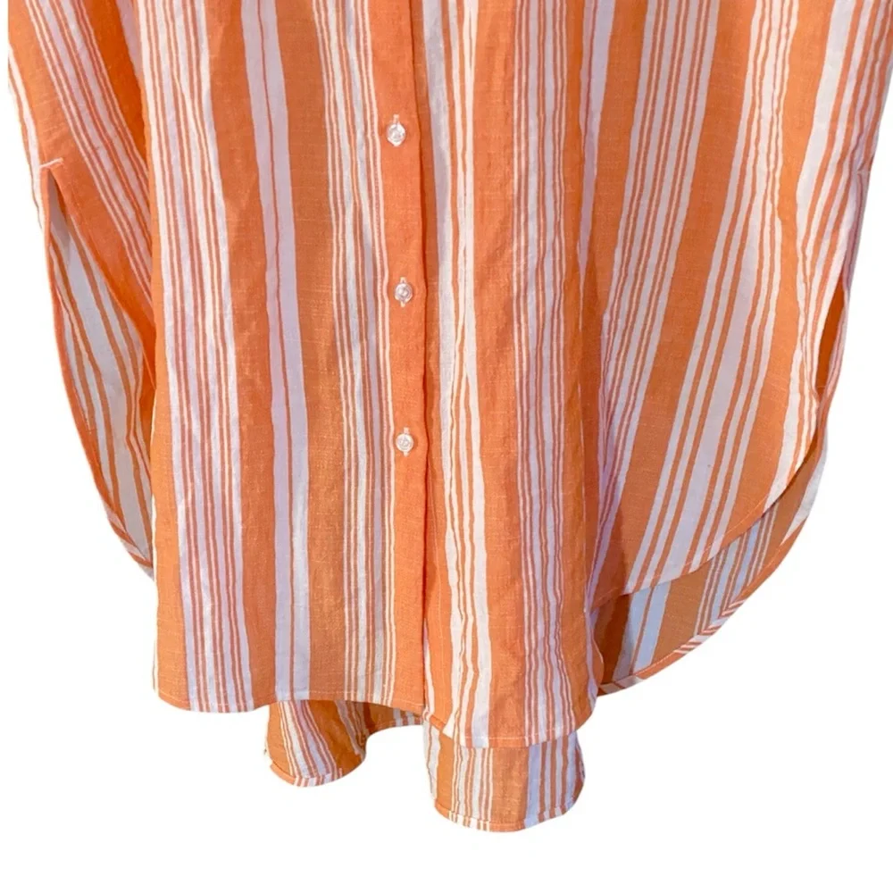 lemlem x H&M Striped Beach Cover Up XS Oversized Shirt Dress Resort Coastal